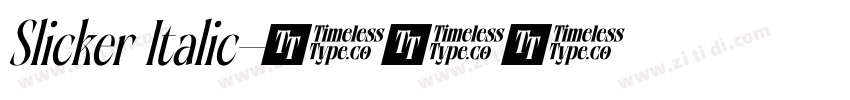 Slicker Italic字体转换
